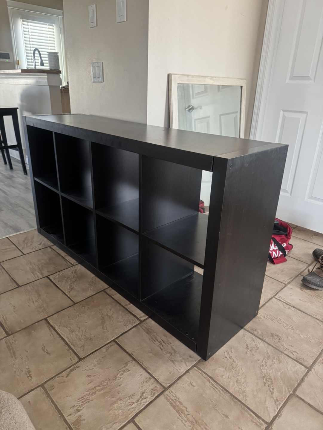 IKEA Kallax 8 Cube Shelving Unit - Black-Brown - photo 2