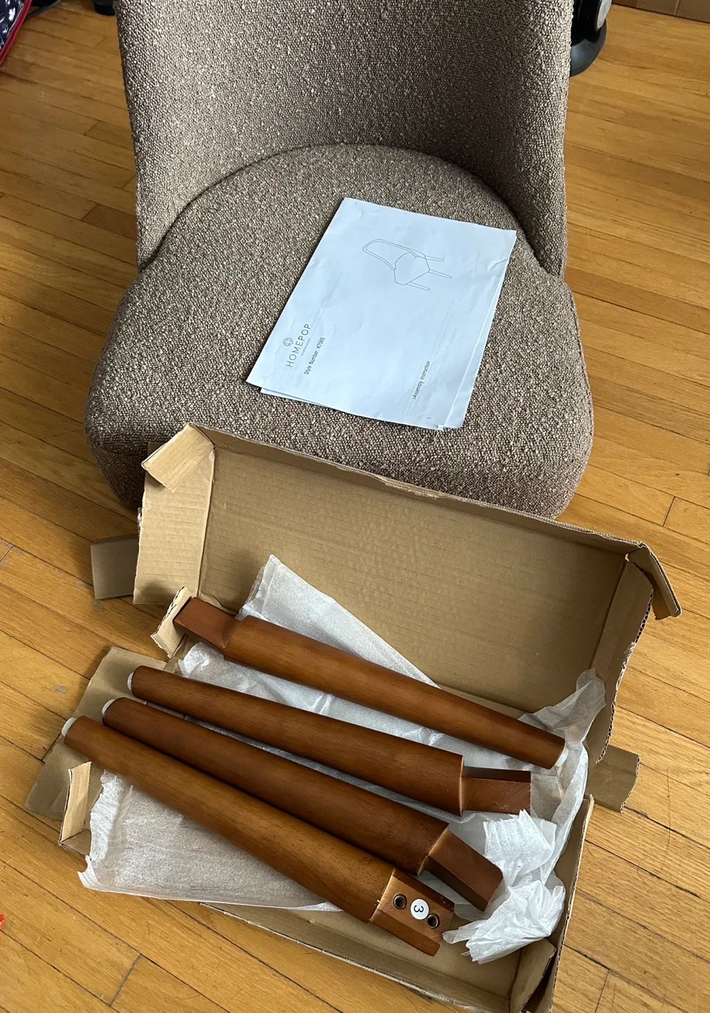 Assembled Mid-Century Modern living room chair image indicator(3)