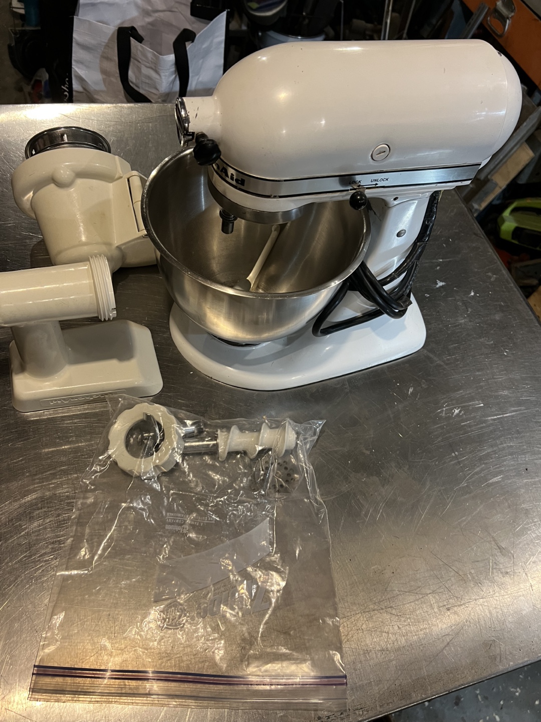 KitchenAid Stand Mixer with Meat Grinder Attachment