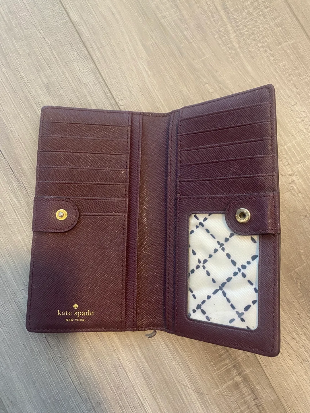 Kate Spade  Burgundy Zip-Around Wallet image indicator(3)