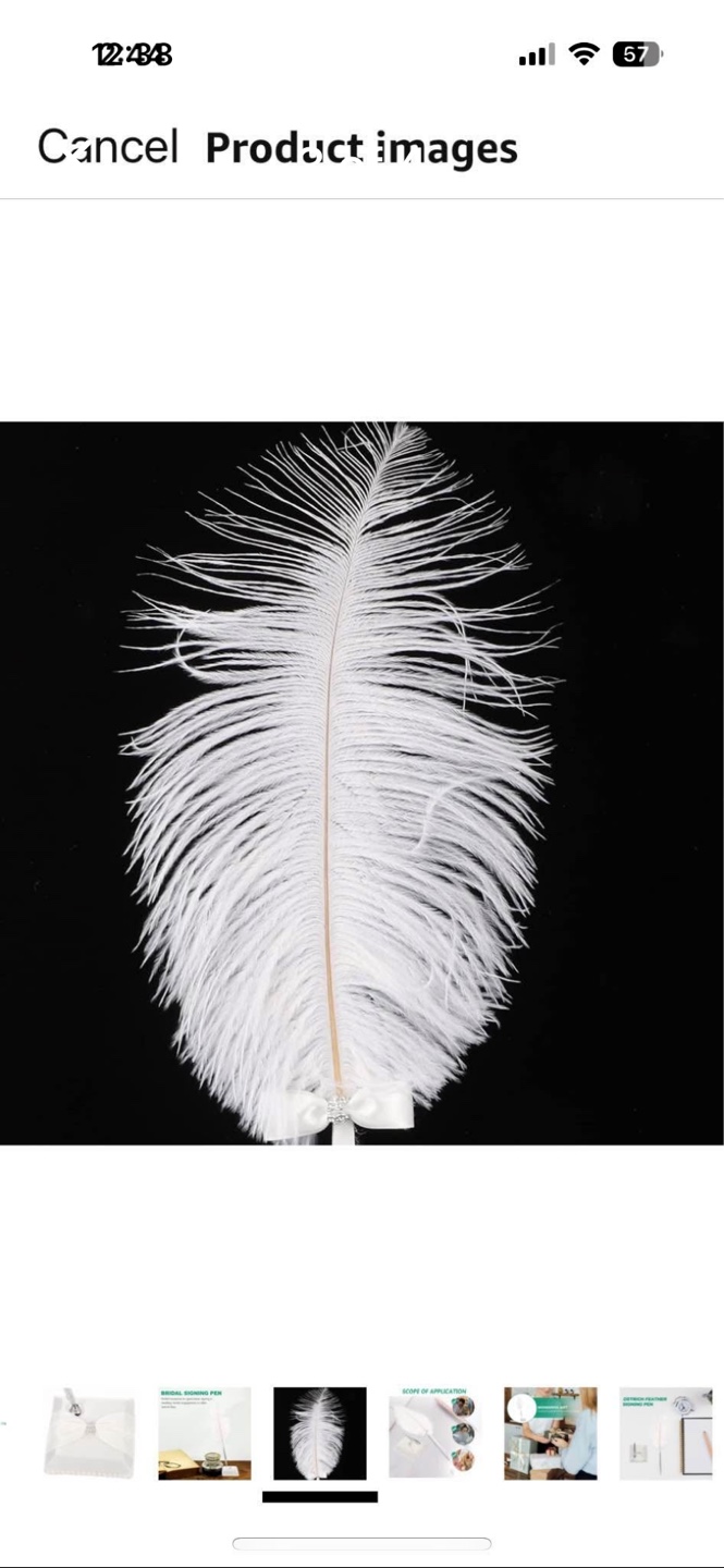 Wedding Guest Book Pen Set with Feather - photo 3