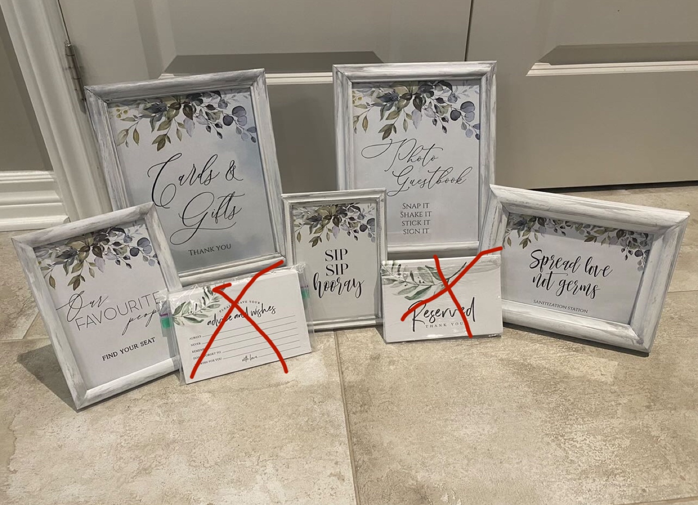 Wedding Sign Bundle - Greenery Theme