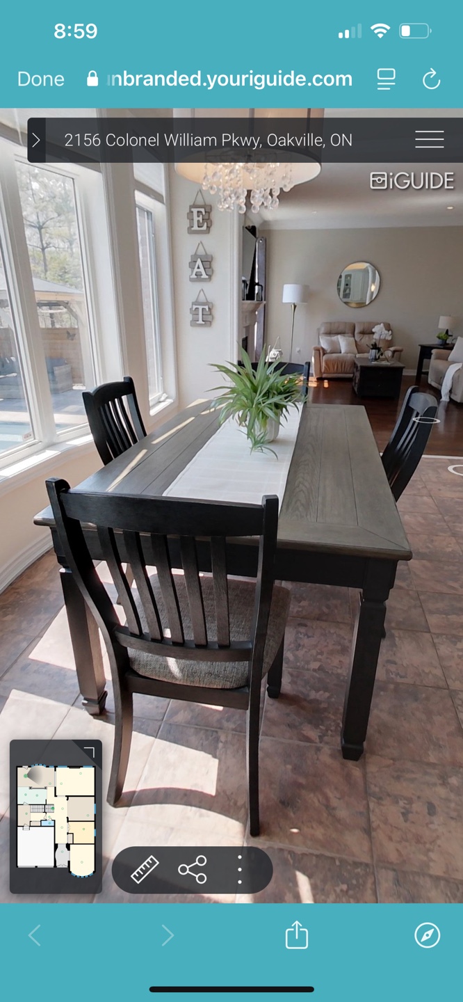 Grey/Brown Wood Dining Table - photo 2