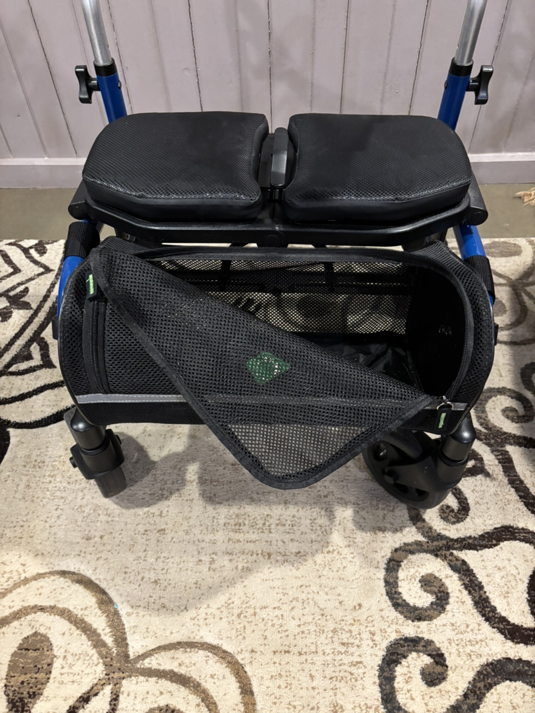 Evolution Trillium 6 Blue Folding Walker with Seat and Basket - photo 5