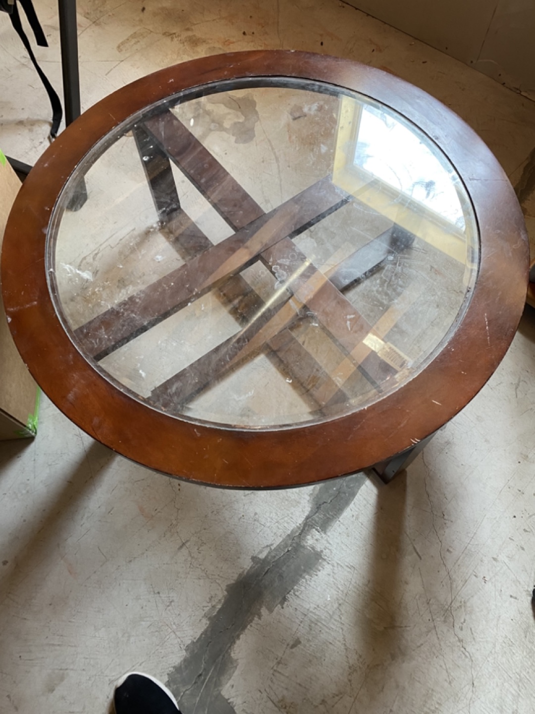 Round Glass Top Coffee Table