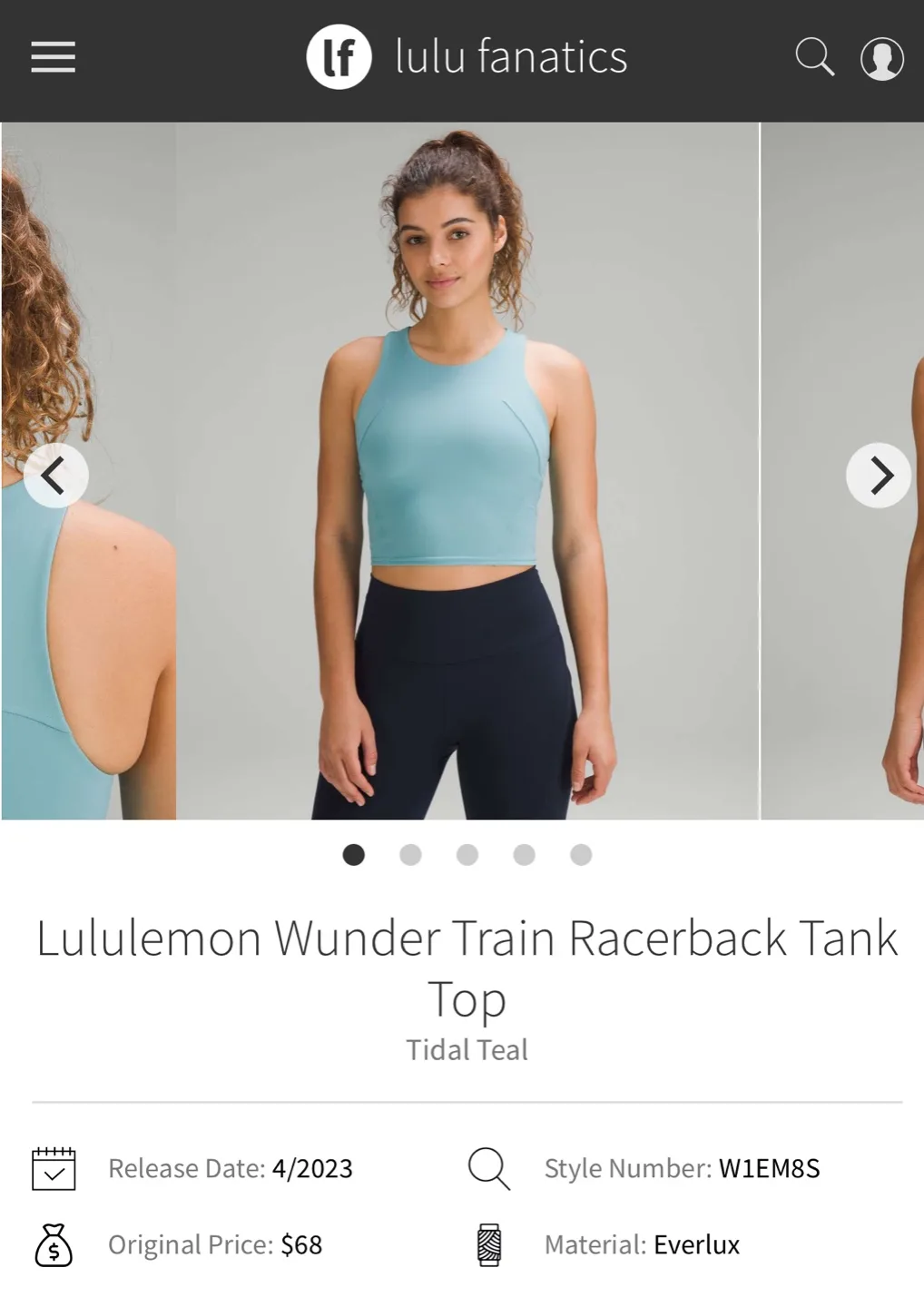 Lululemon Wunder Train Set in Tidal Teal - size 6 image indicator(6)