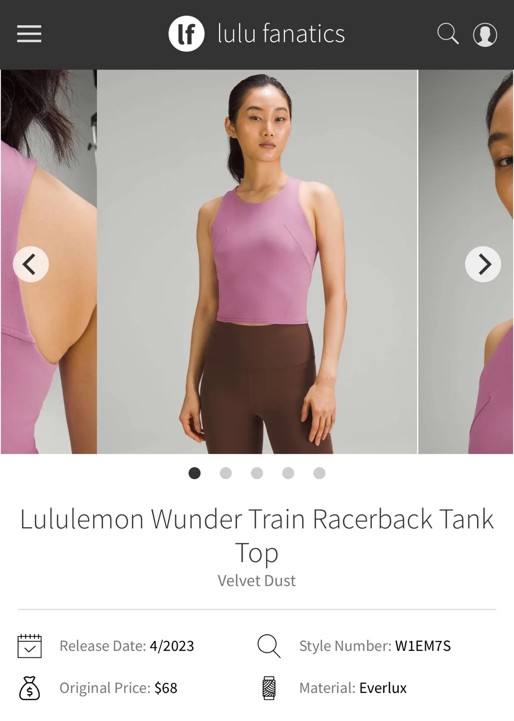 Lululemon Wunder Train Set in Velvet Dust - size 6 image indicator(6)