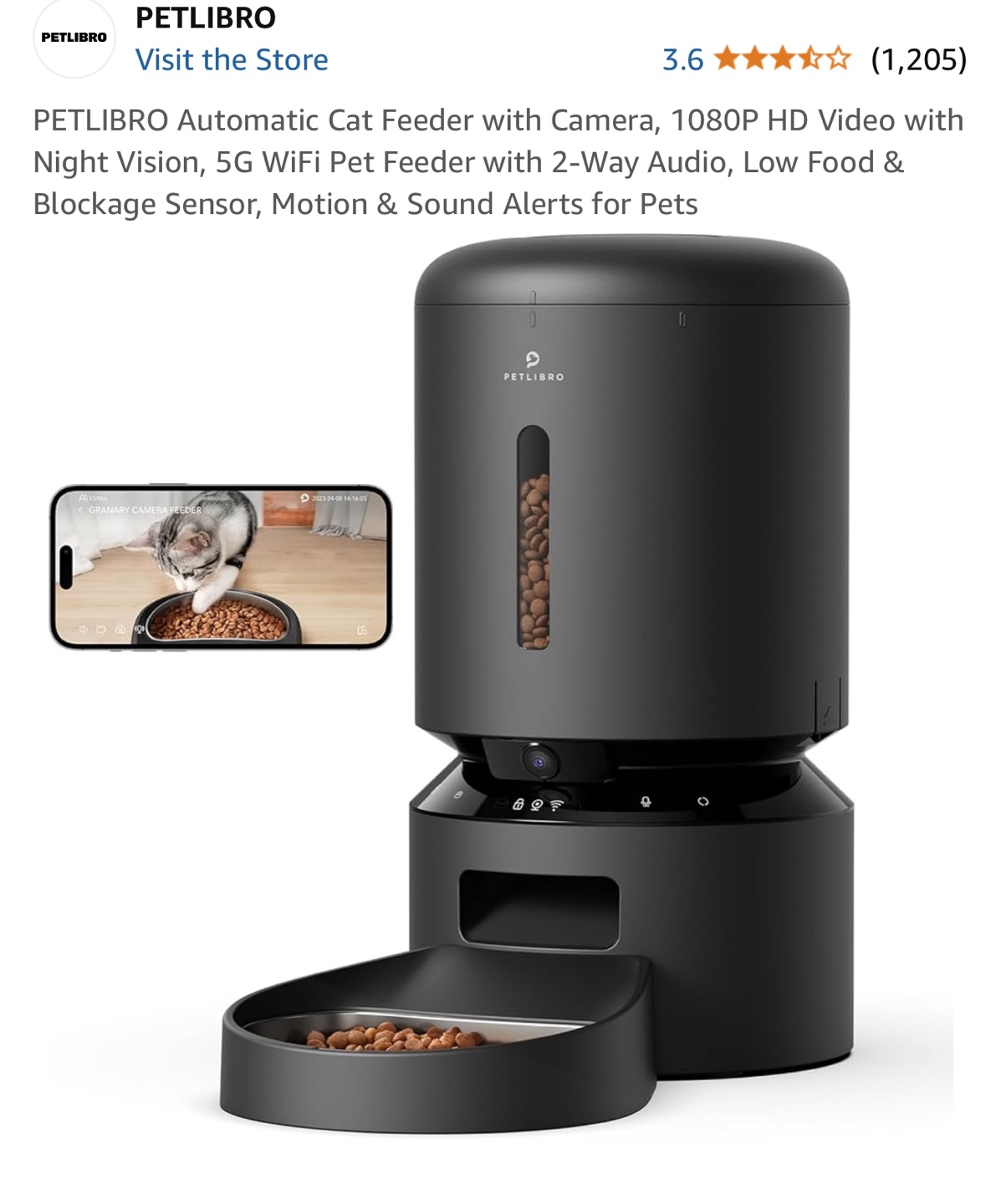 Petlibro Granary Smart Camera Feeder - Brand New in Box