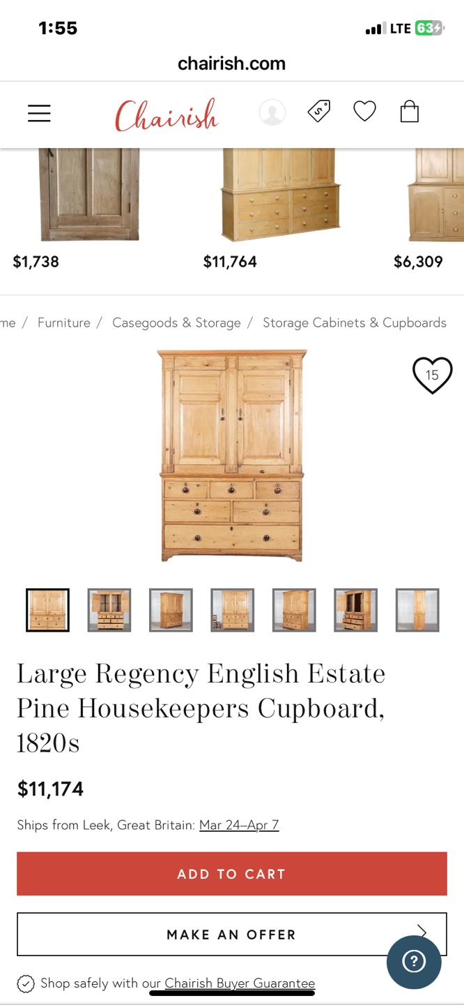 Antique Regency English Estate Pine Housekeeper's Cupboard - photo 3