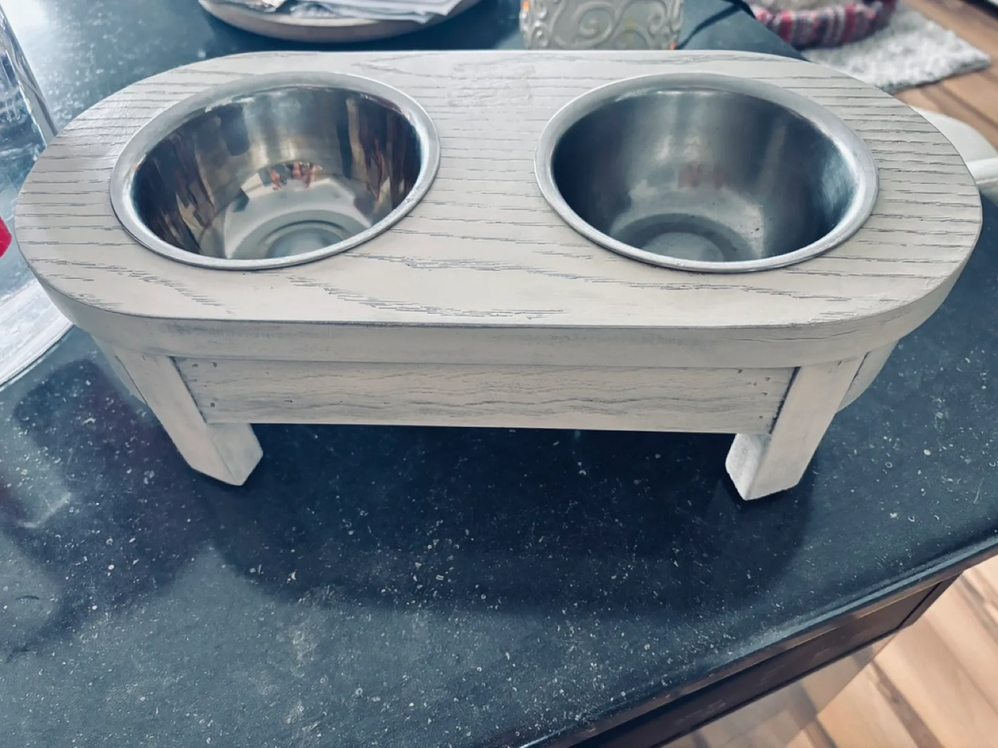 Black Lace-Up Boots & White Bar Stool & Pet Feeder image indicator(4)