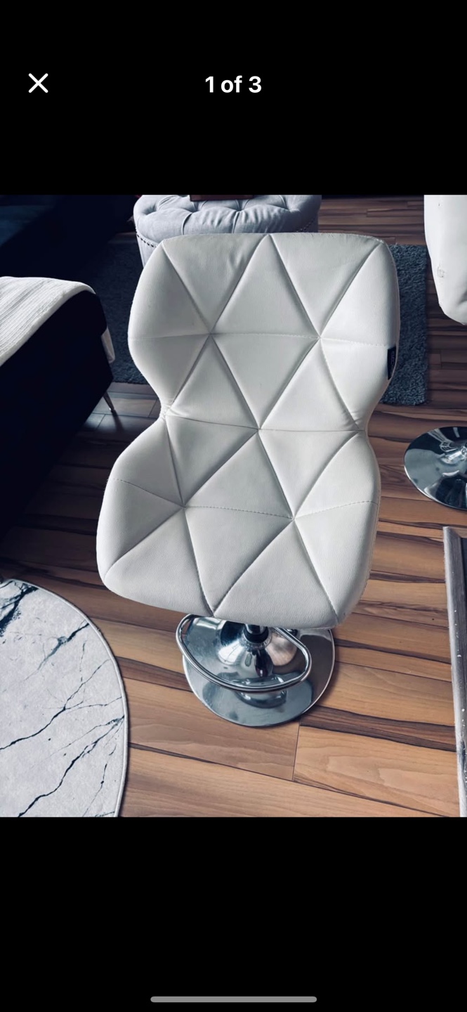 Black Lace-Up Boots & White Bar Stool & Pet Feeder