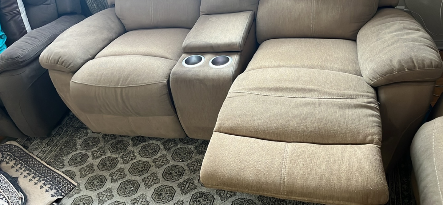 Reclining Love Seat with Cup Holders