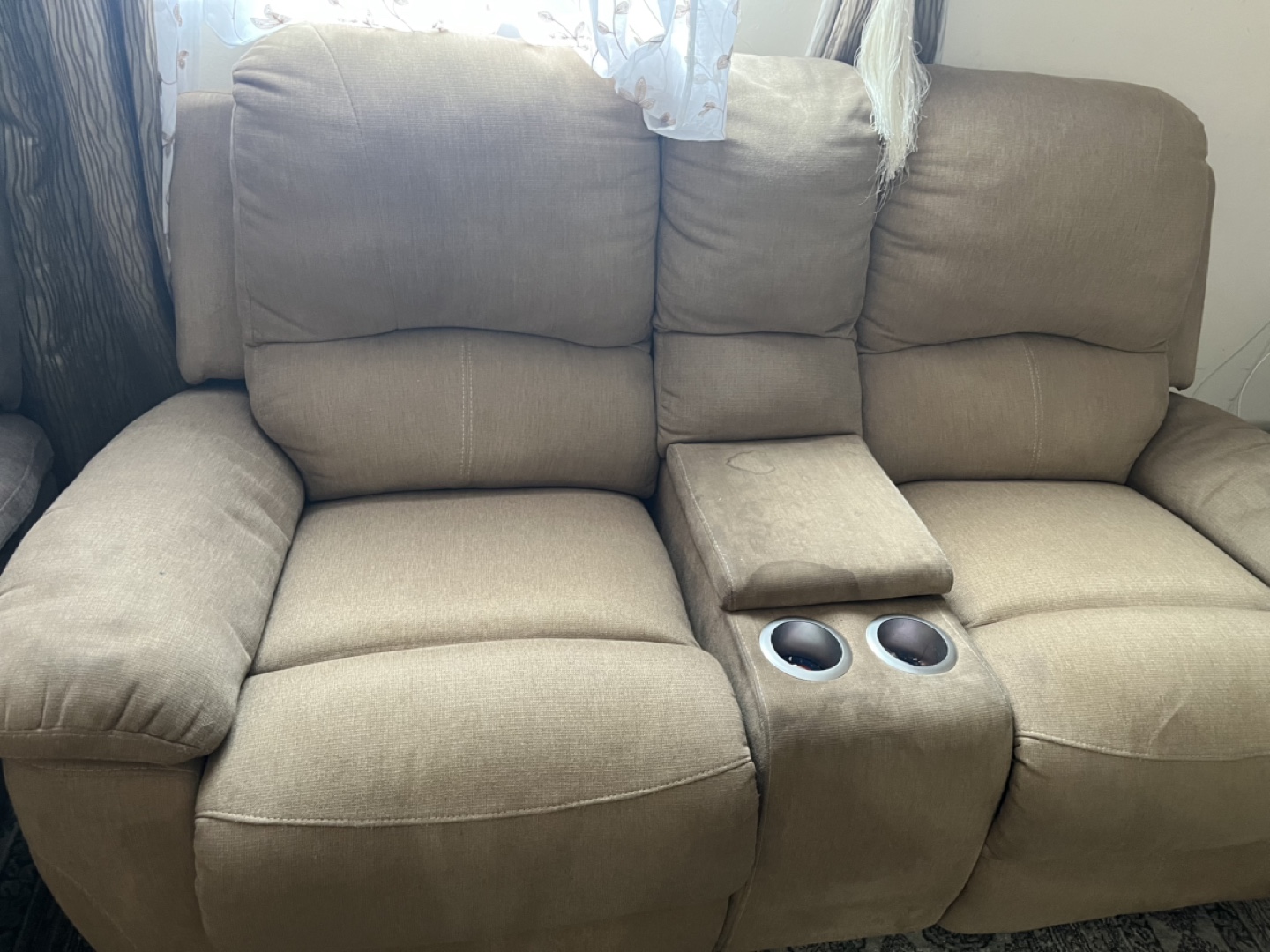 Reclining Love Seat with Cup Holders - photo 2