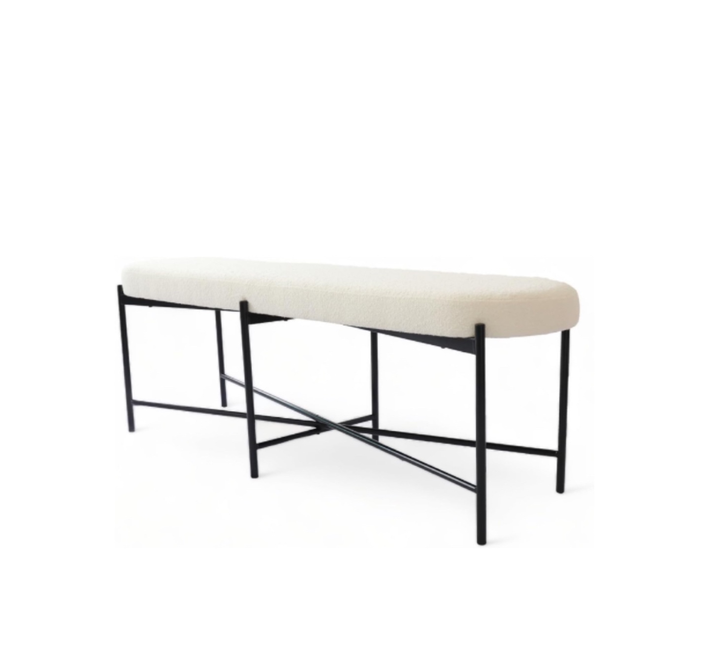 Sorbaria 54" Upholstered Boucle Accent Bench