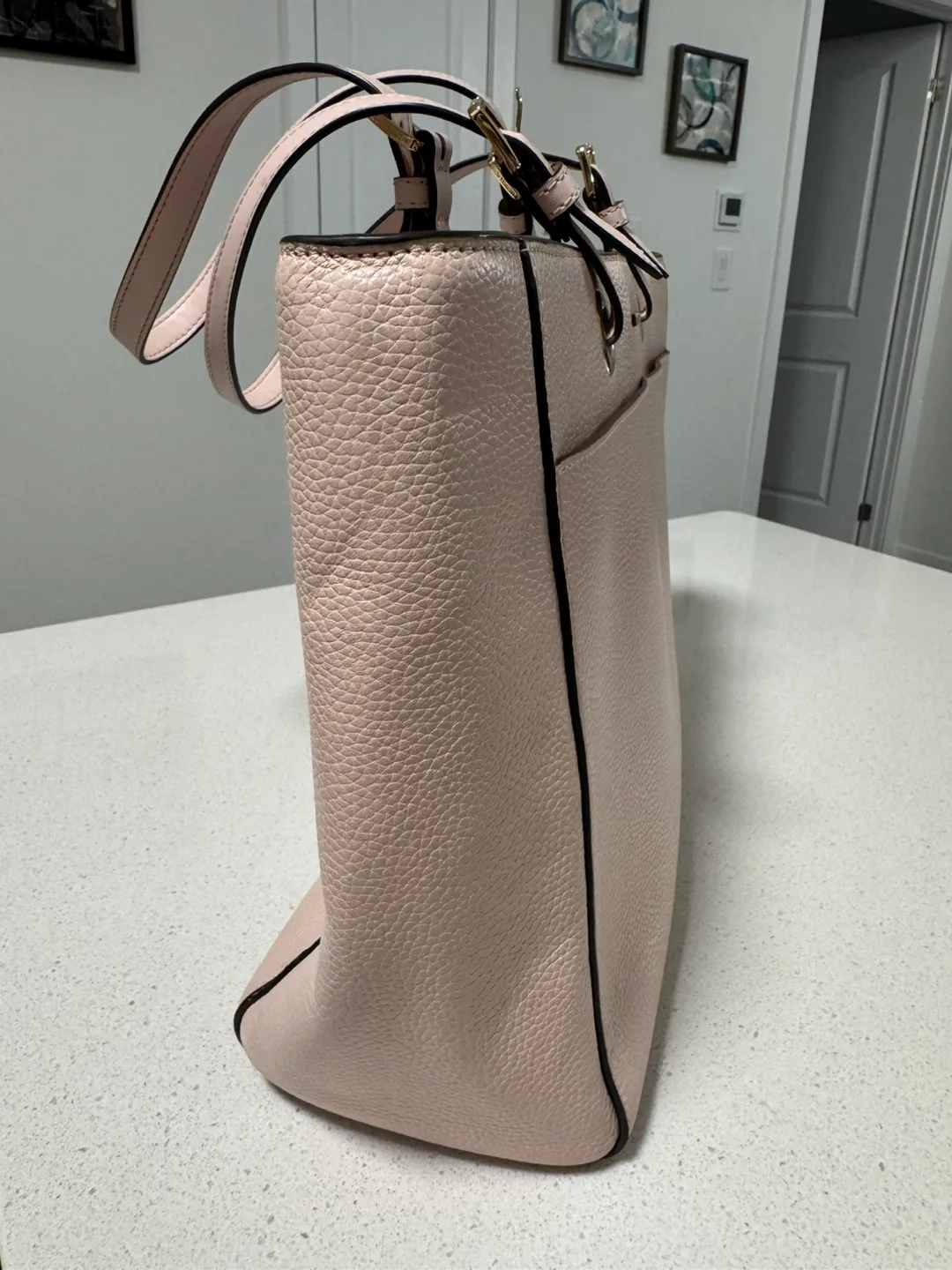 Michael Kors Pale Pink Leather Tote Bag image indicator(6)