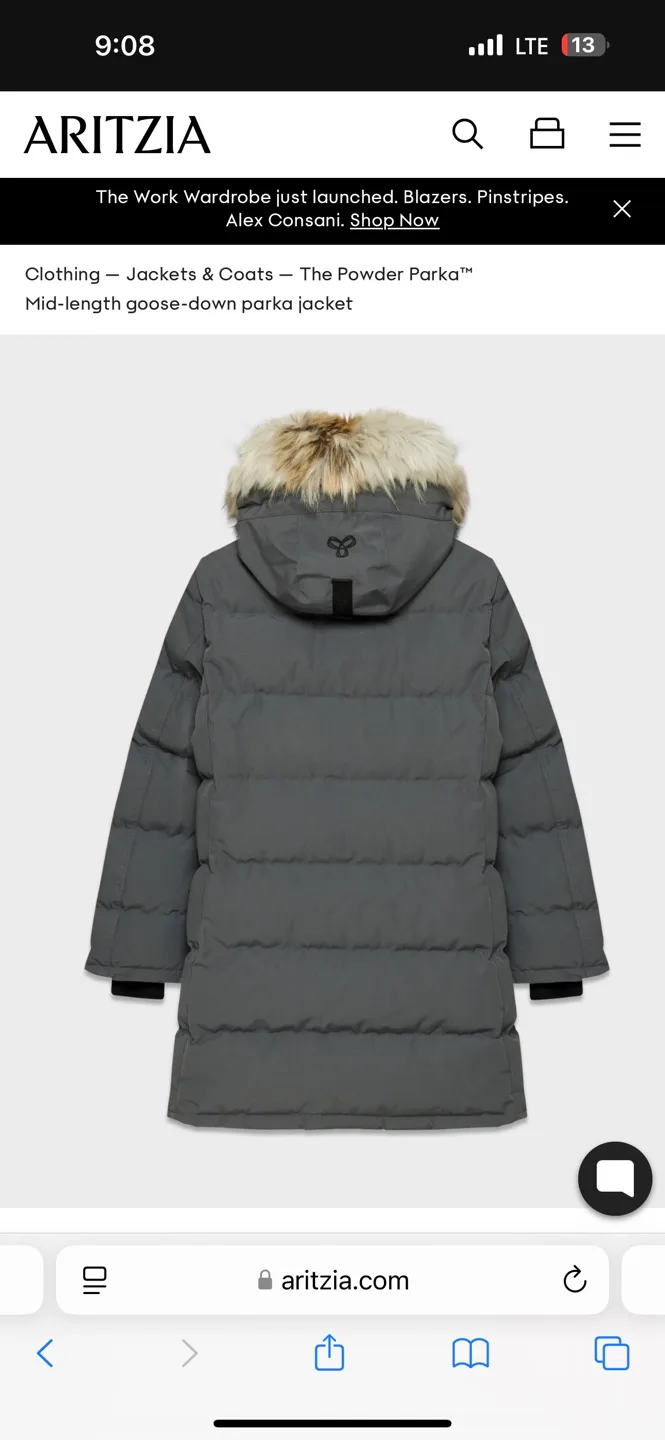 Aritzia The Powder Parka - Mid-Length Goose Down Jacket image indicator(7)