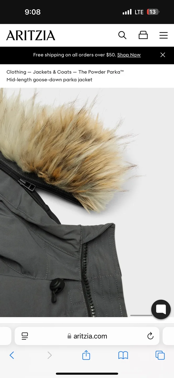 Aritzia The Powder Parka - Mid-Length Goose Down Jacket image indicator(6)