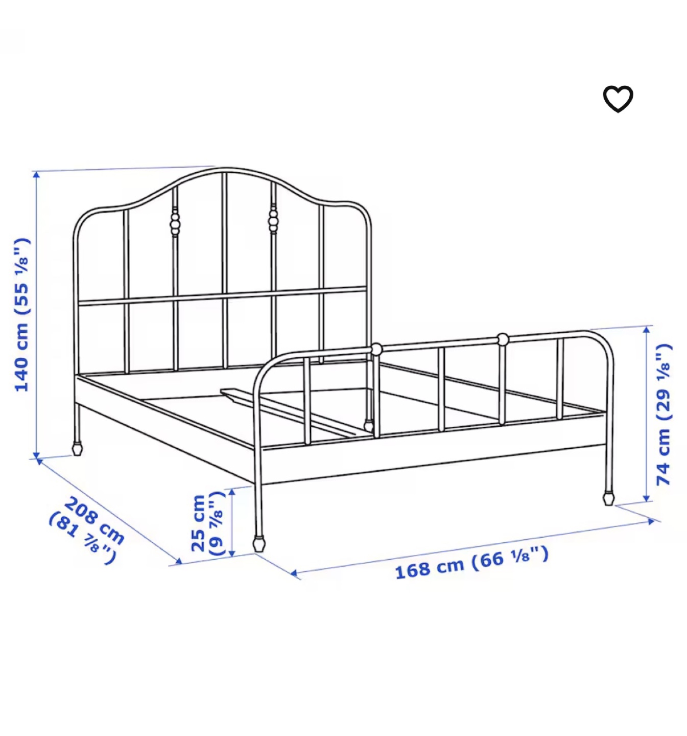 IKEA Sagstua metal bed frame - photo 5