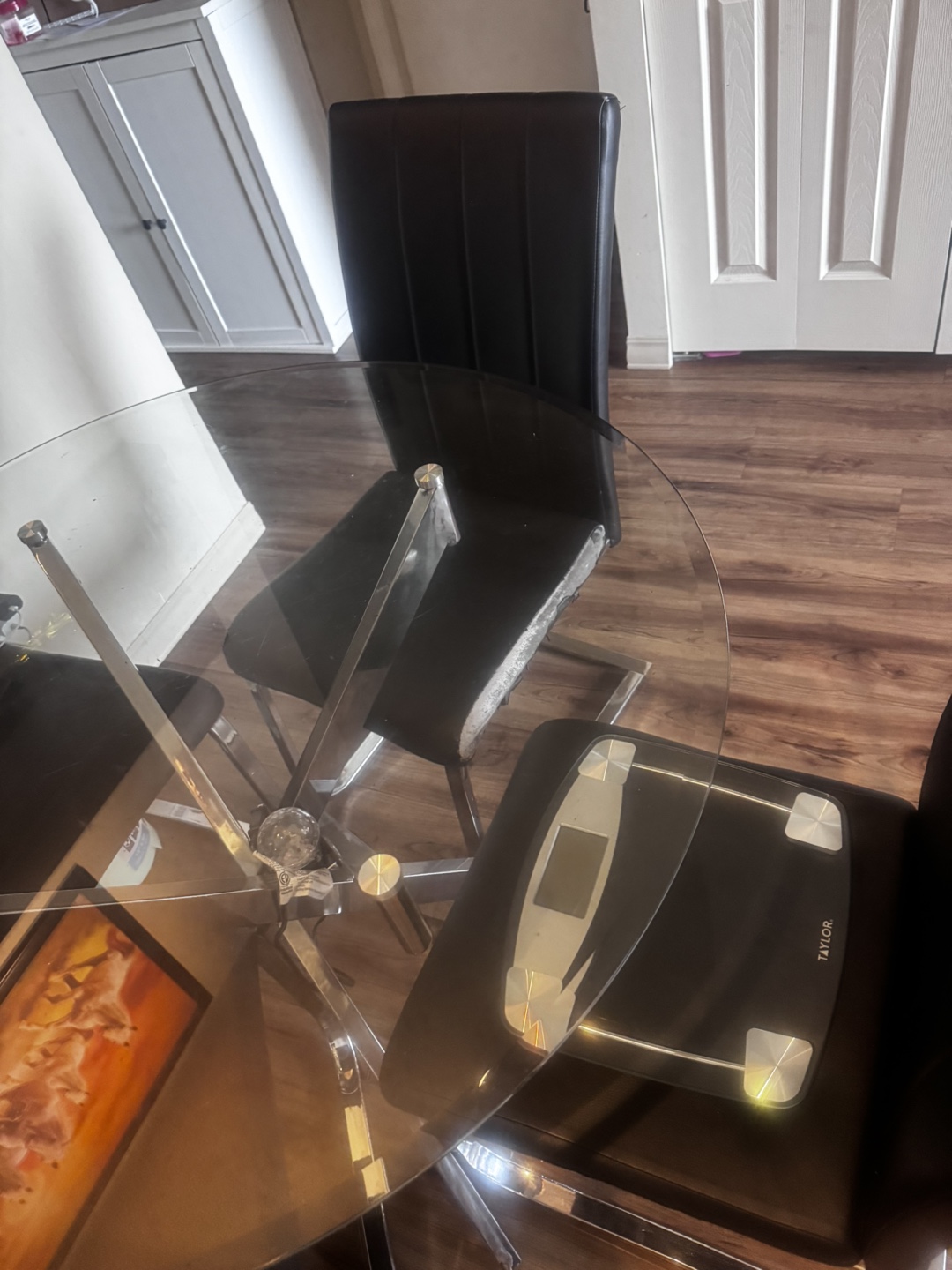 Glass Dining Table Set with 4 Black Chairs - photo 4