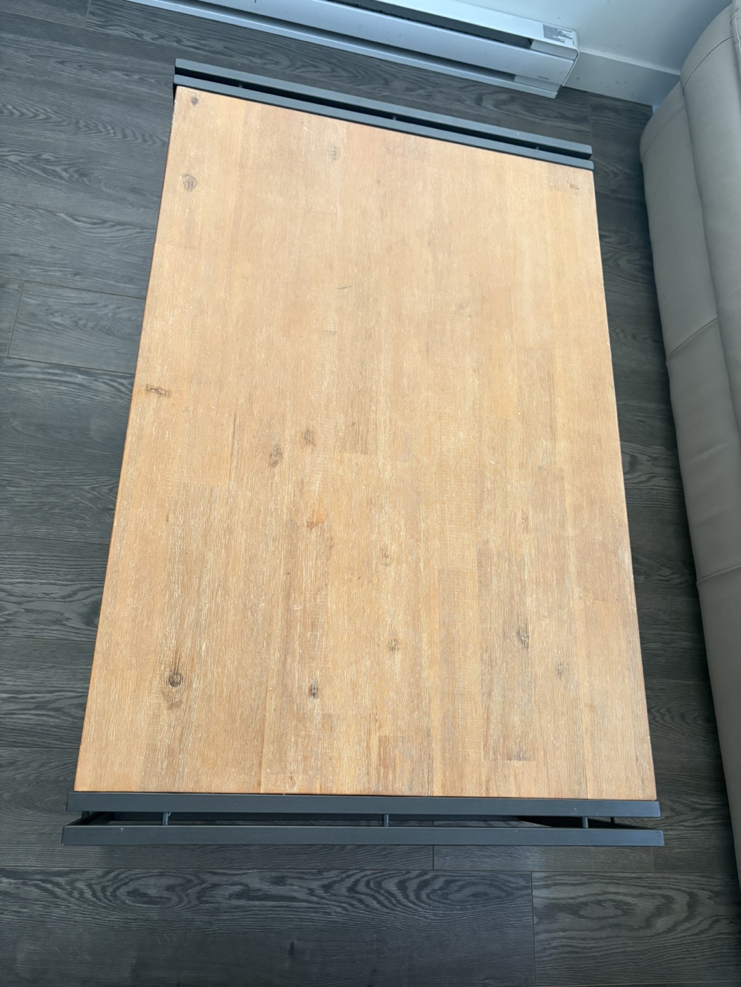 Modern Coffee Table with Wood Top and Metal Frame - photo 2