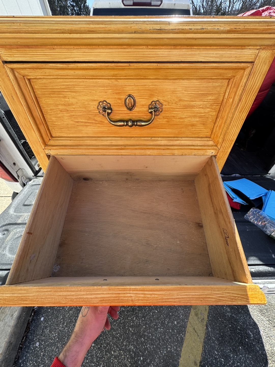 Vintage Two-Drawer Wooden Nightstand - photo 2