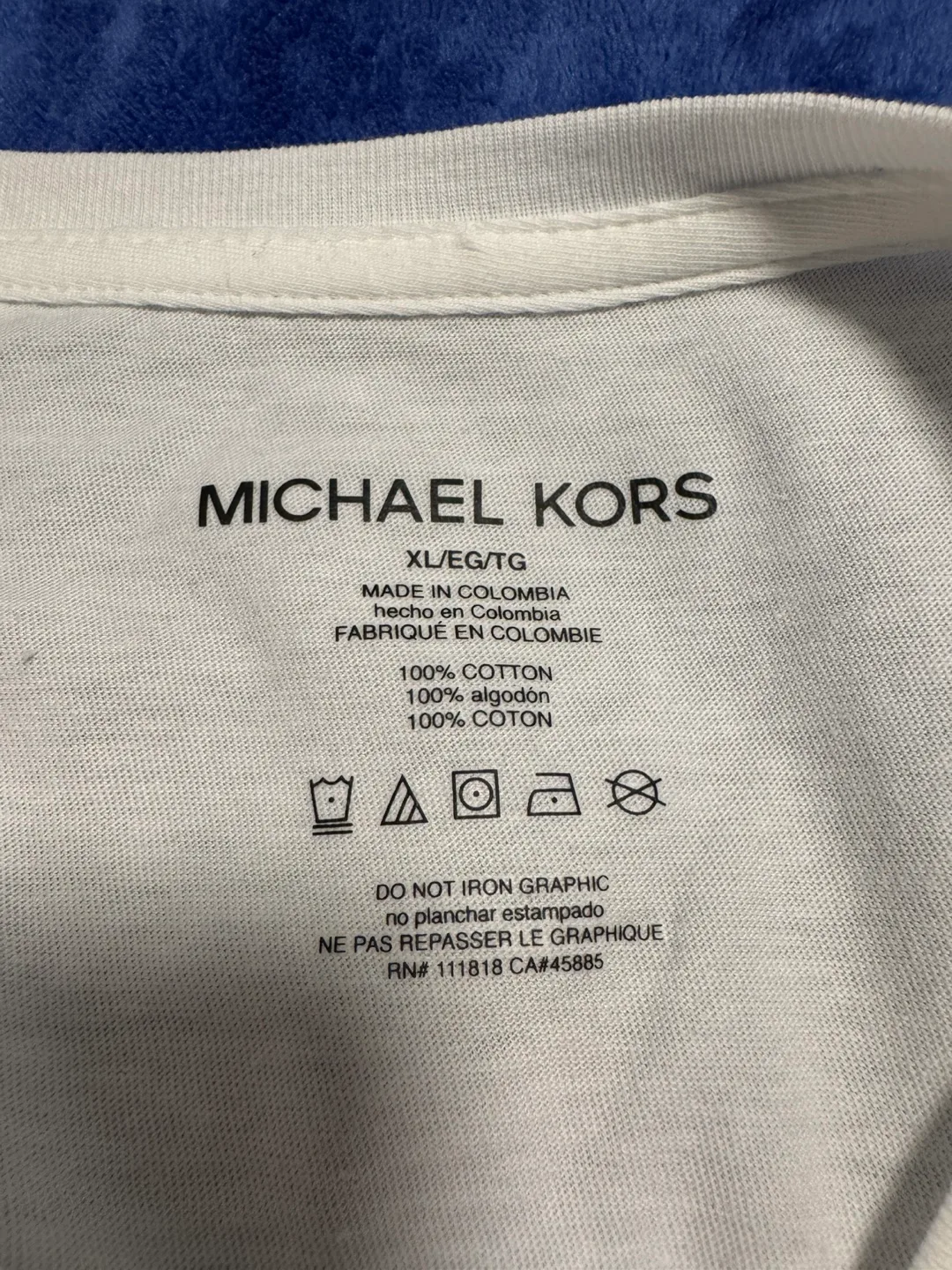 Michael Kors White T-Shirt - Size XL image indicator(2)
