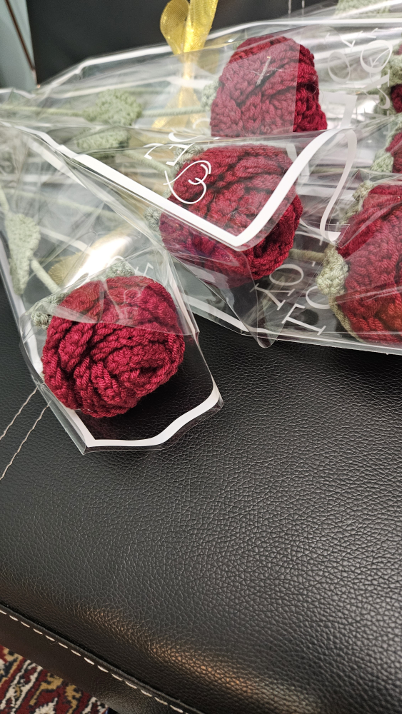 Handmade Crochet Rose  Valentine's Day Gift