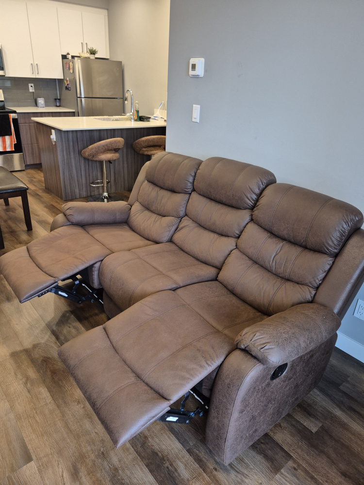 Brown Reclining Sofa - photo 2