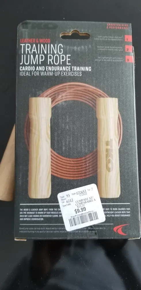 TKO Leather & Wood Training Jump Rope image indicator(2)