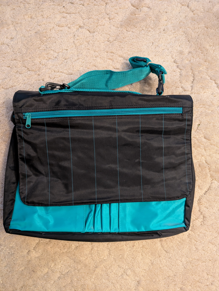 Black and Teal Shoulder Bag