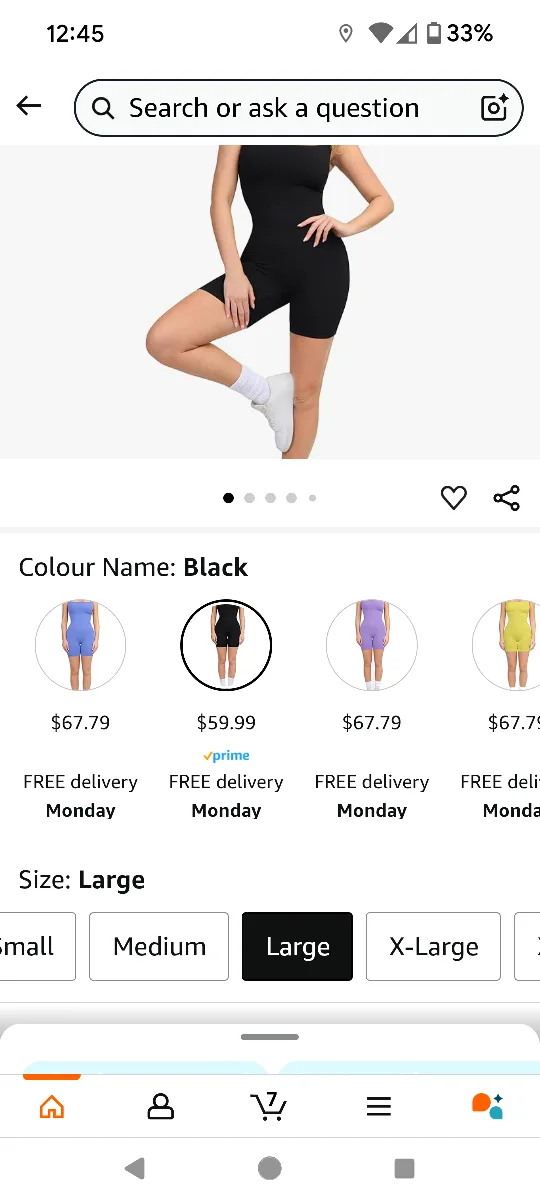 Women's Black Romper - Size Large image indicator(2)