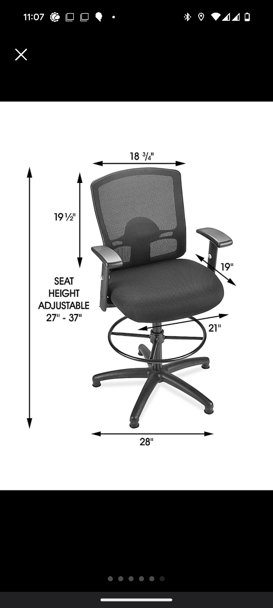 Standing desk chair