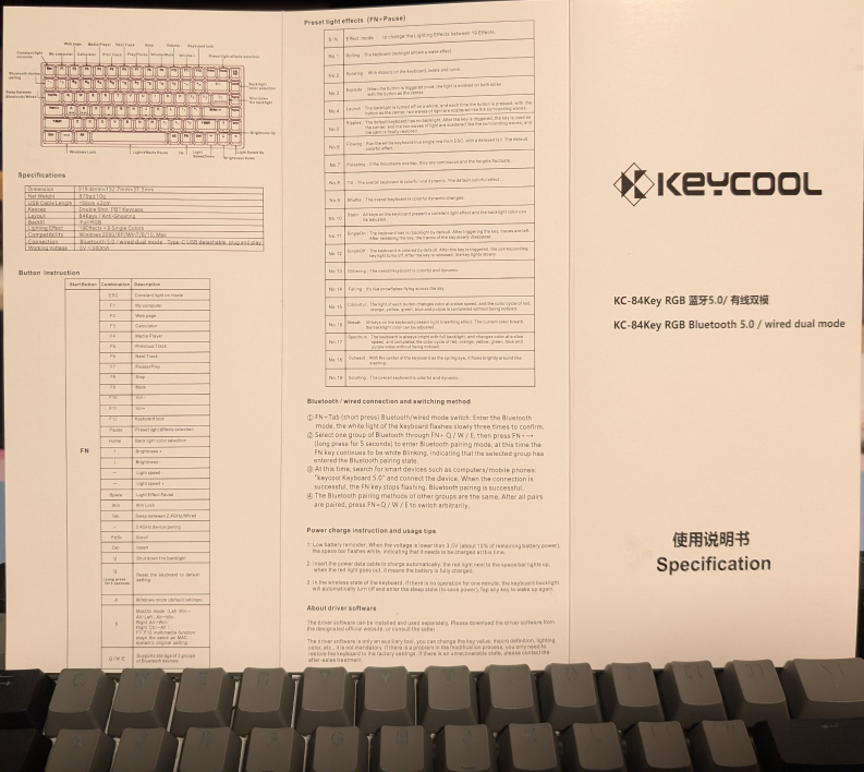 Keycool KC84 75% wireless keyboard - photo 3