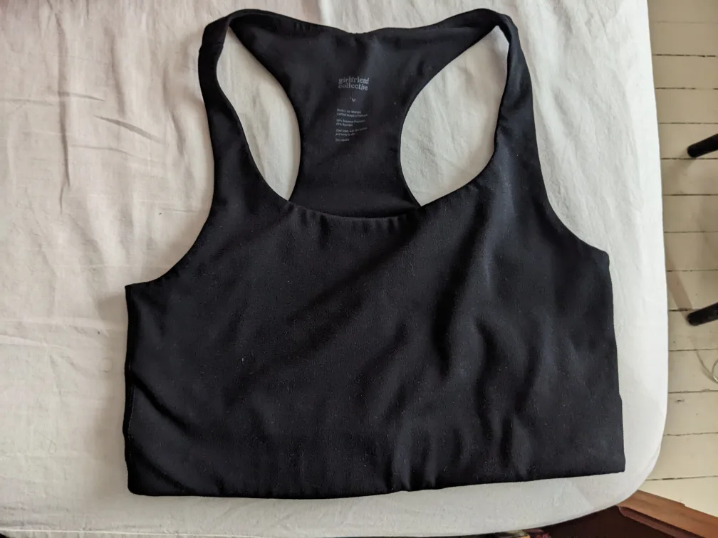 Girlfriend Collective Racerback Bra - Black - Size M image indicator(3)