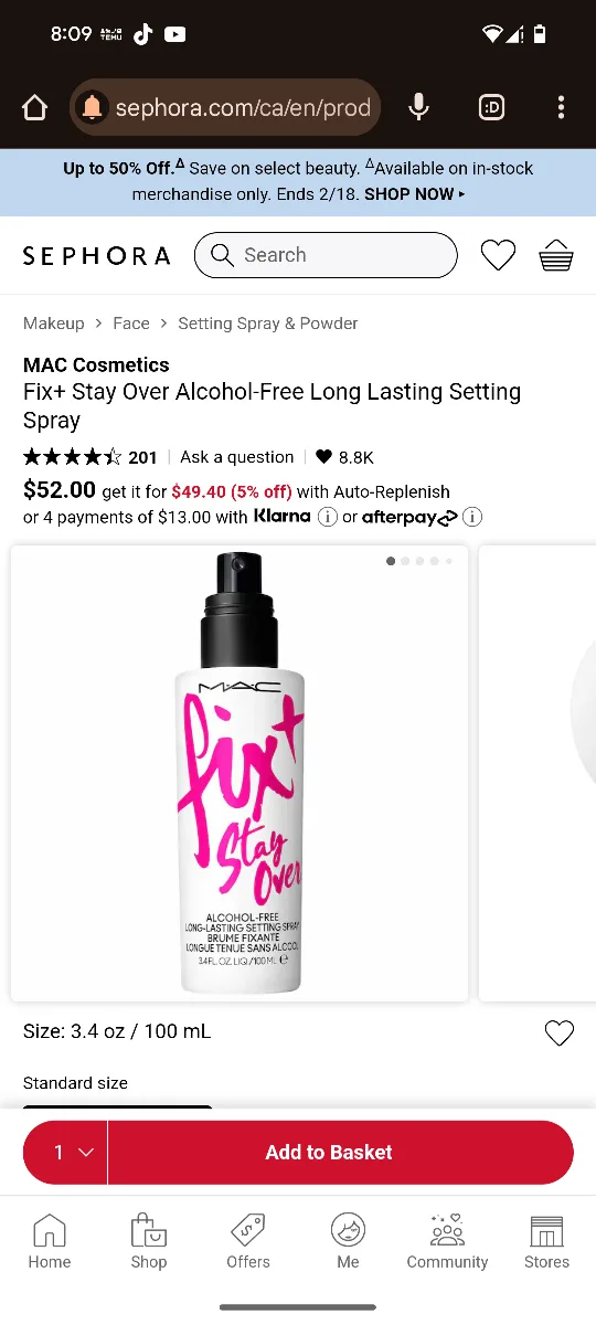 MAC Cosmetics Setting Spray image indicator(2)