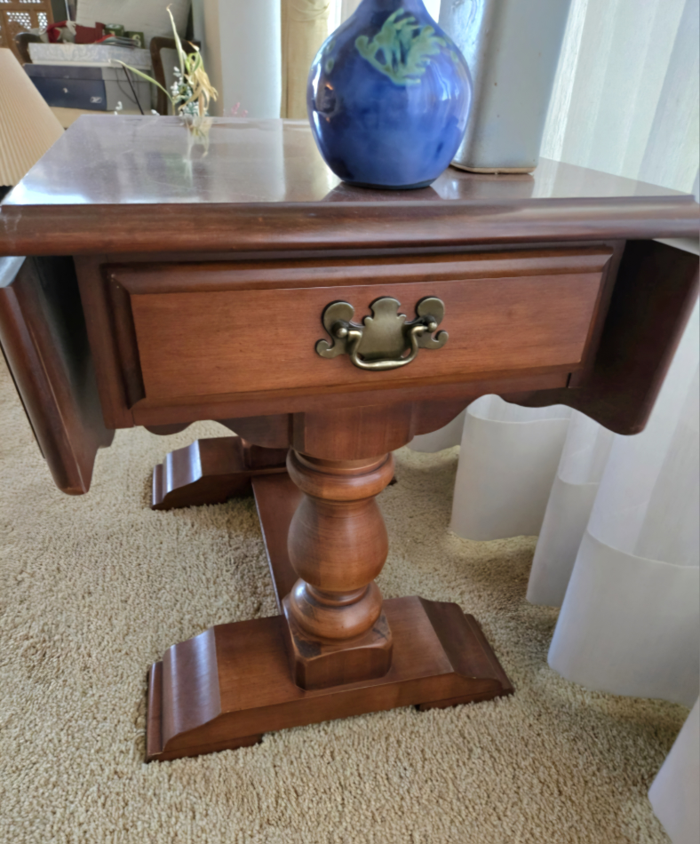 Vintage Teak Wood Drop-Leaf Table - photo 2
