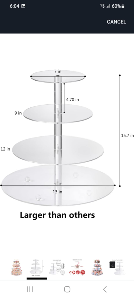 4-Tier Acrylic Cupcake Stand - photo 2