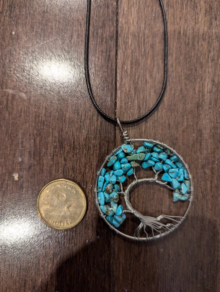 Handmade Turquoise Tree of Life Necklace image indicator(2)