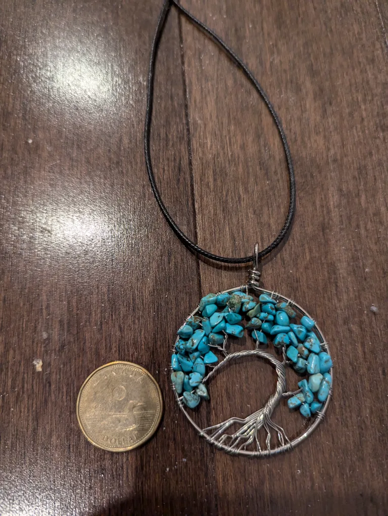 Handmade Turquoise Tree of Life Necklace image indicator(5)