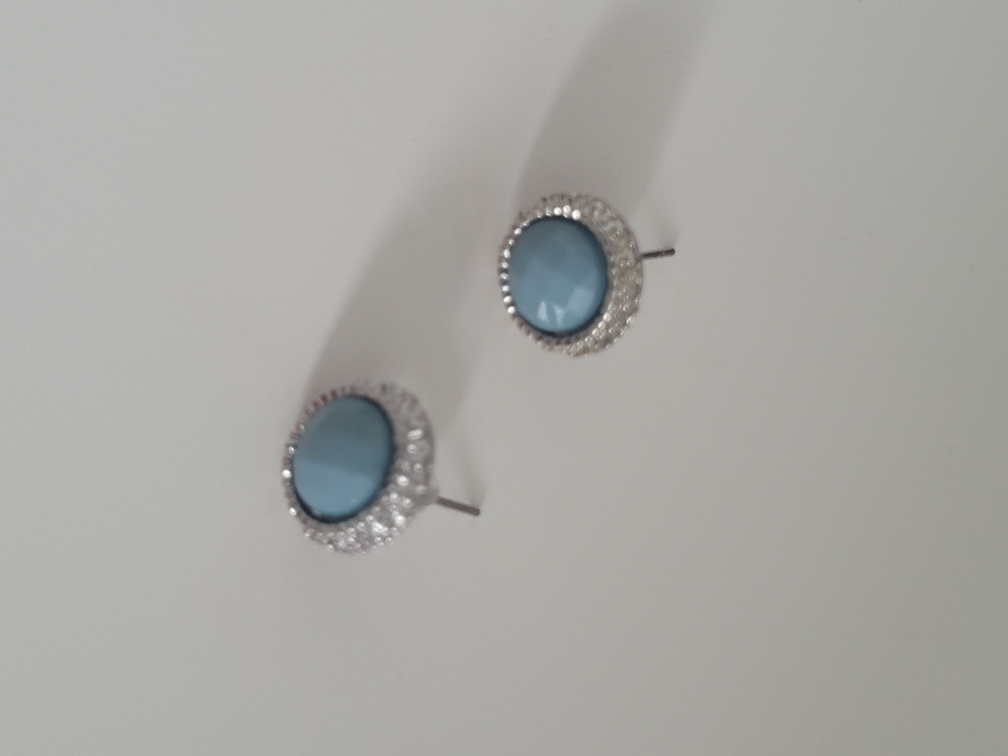 Light Blue Stud Earrings