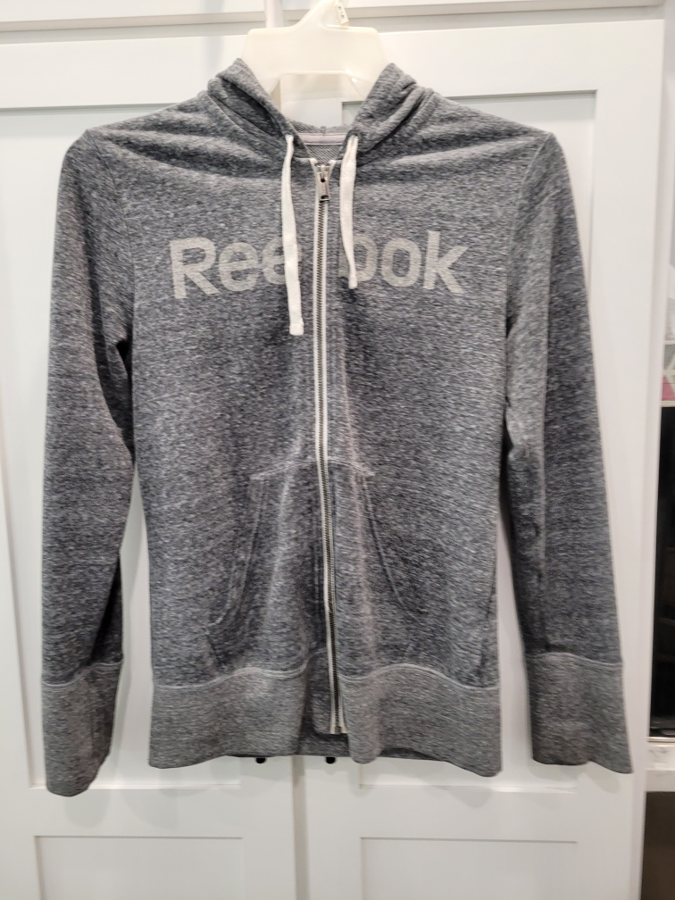 Reebok Women's Grey Zip-Up Hoodie - Size M