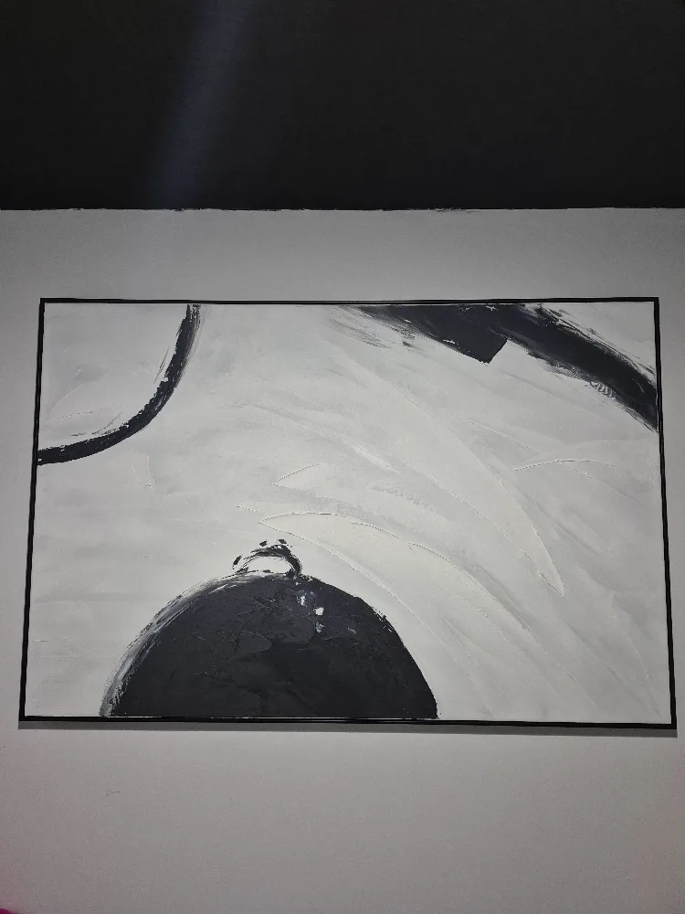 Large Abstract Canvas Wall Art - Grey and White image indicator(7)