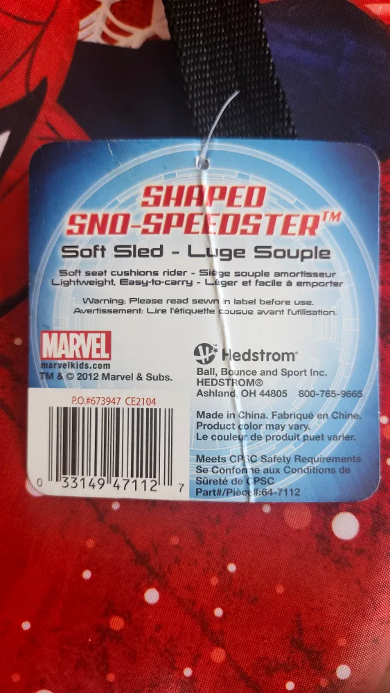Hedstrom Ultimate Spiderman Snow sled image indicator(2)