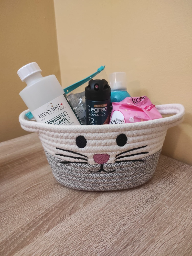 Cute Cat-Shaped Storage Basket