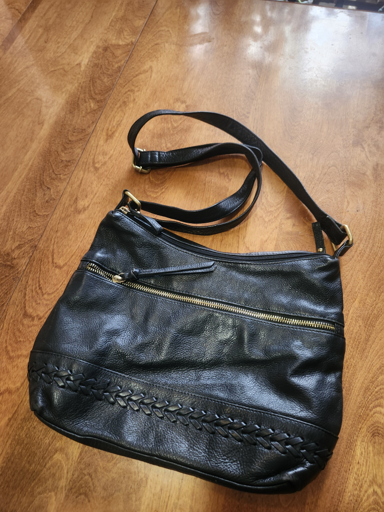 Great American Leather Works Black Leather Crossbody Bag