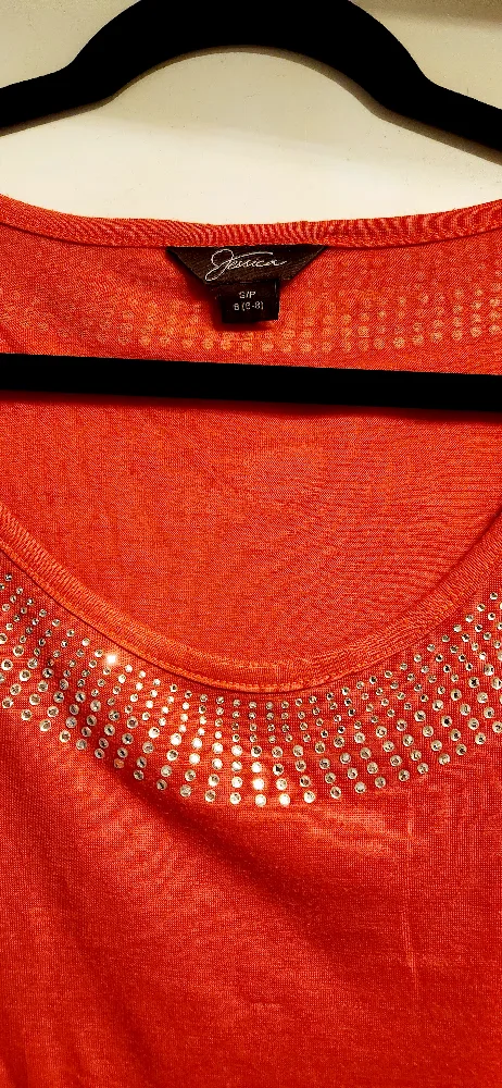 Orange Rhinestone Top image indicator(3)