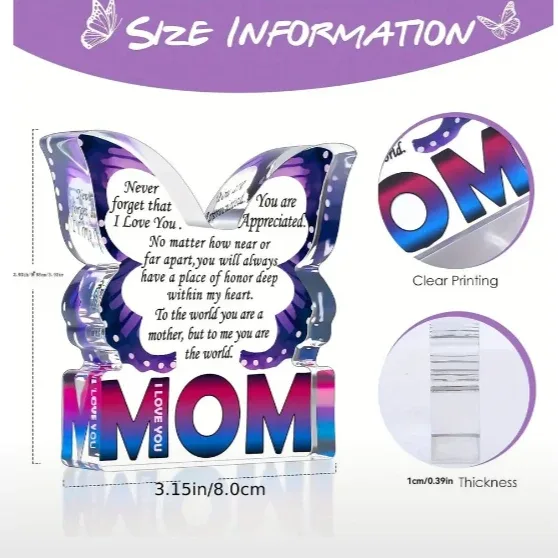Mother's Day Gift - Crystal Butterfly Mom Figurine image indicator(2)