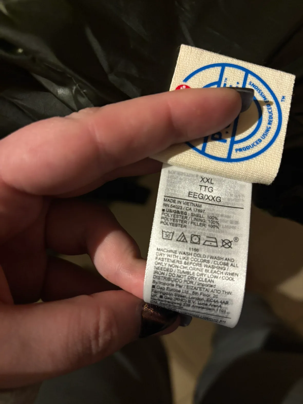 Gap Puffer Jacket - XXL - Olive Green image indicator(6)