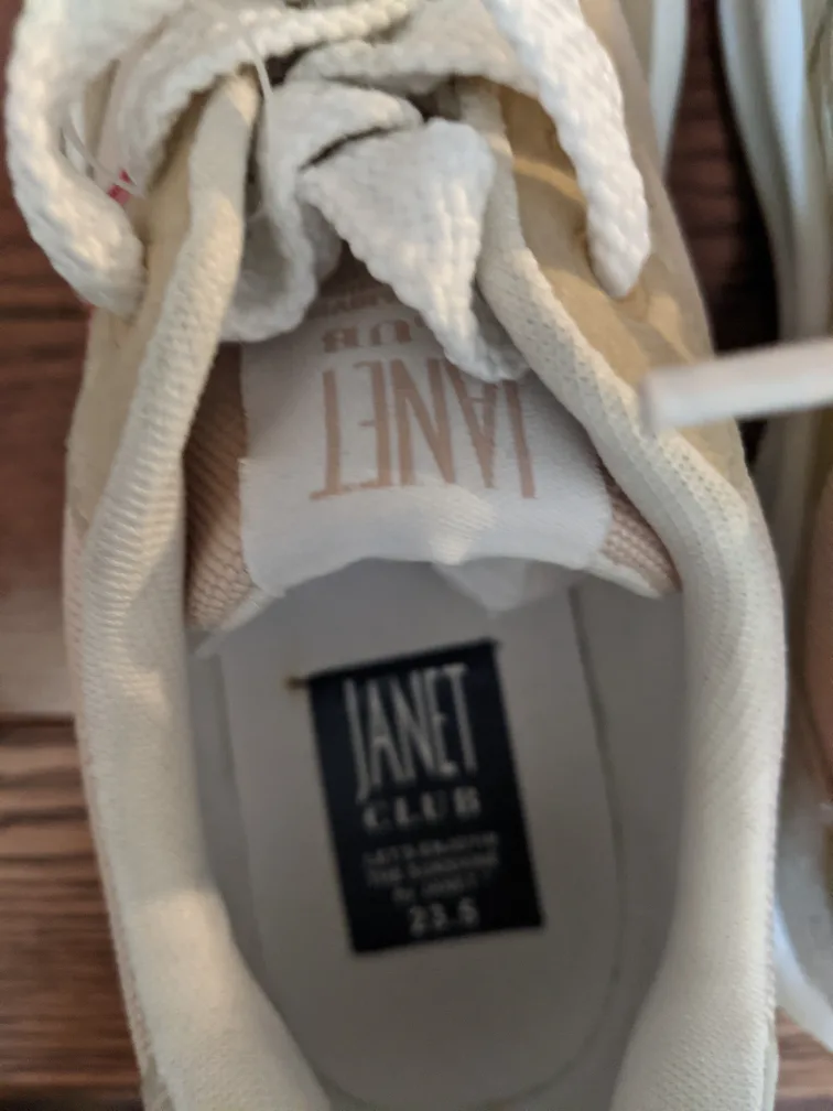 New Janet Club Beige Platform Sneakers - Size 23.5 image indicator(2)