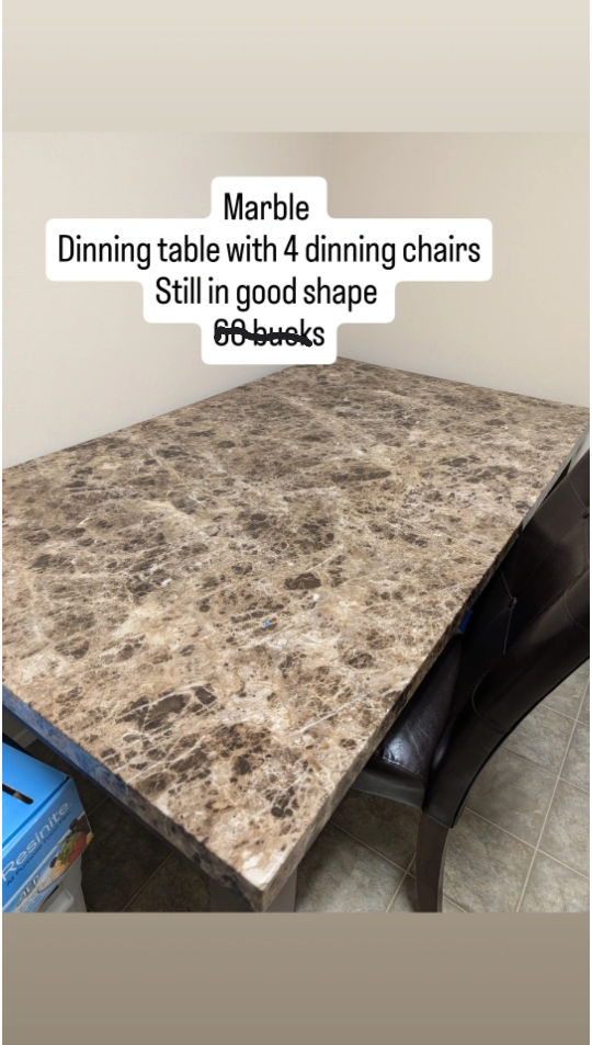 Marble Dining Table Set